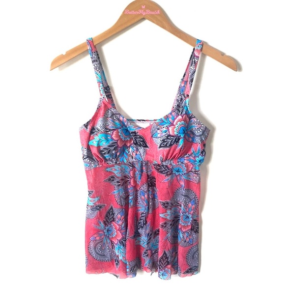Croft & Barrow Floral Swim Tankini. Size 6 - Picture 1 of 8